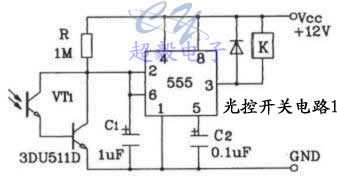 光敏三極管光控開關電路1